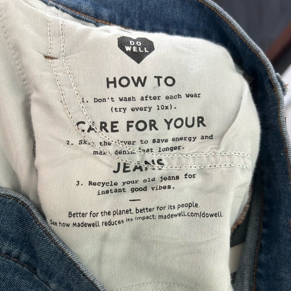 NWT Madewell The Perfect Vintage Straight Jeans in Med Wash Womens Size 33 Denim - Picture 7 of 12